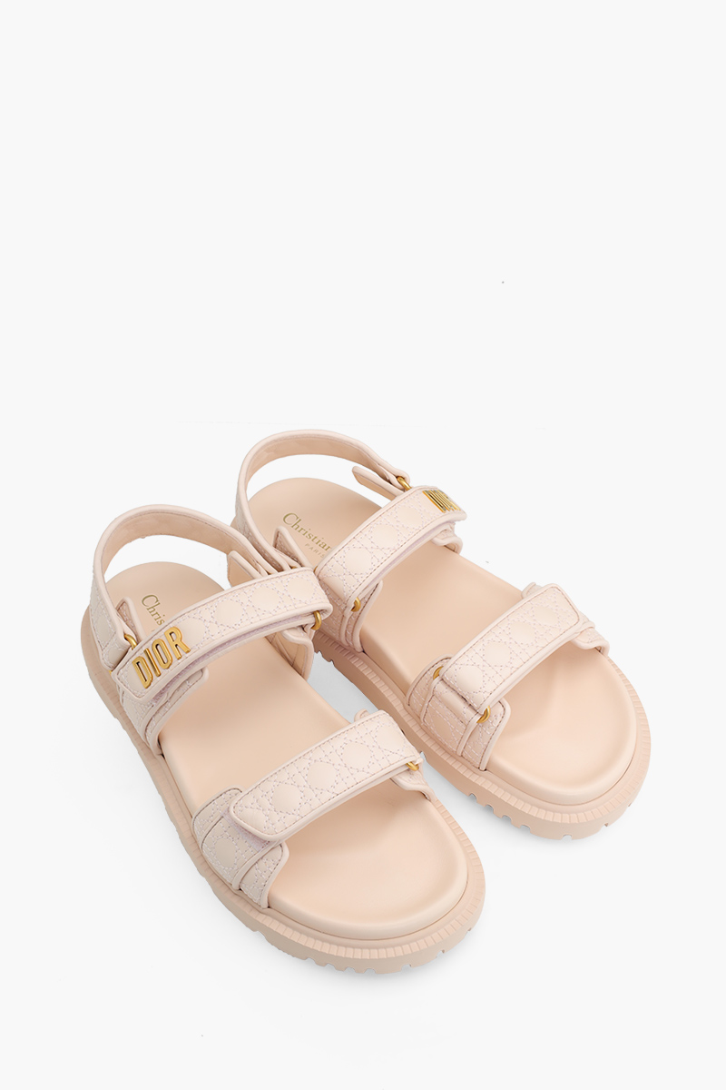 CHRISTIAN DIOR Dioract Sandal in Rose Quartz Quilted Cannage