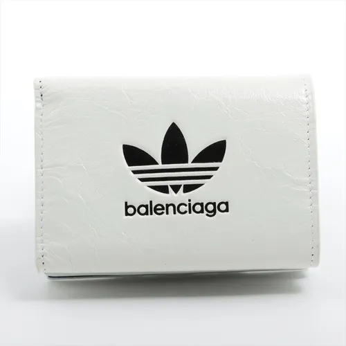 バレンシアガ×アディダス 721893 レザー コンパクトウォレット