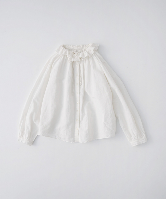 コットンリネンダンガリーフリルシャツ｜nest Robe / CONFECT ONLINE SHOP