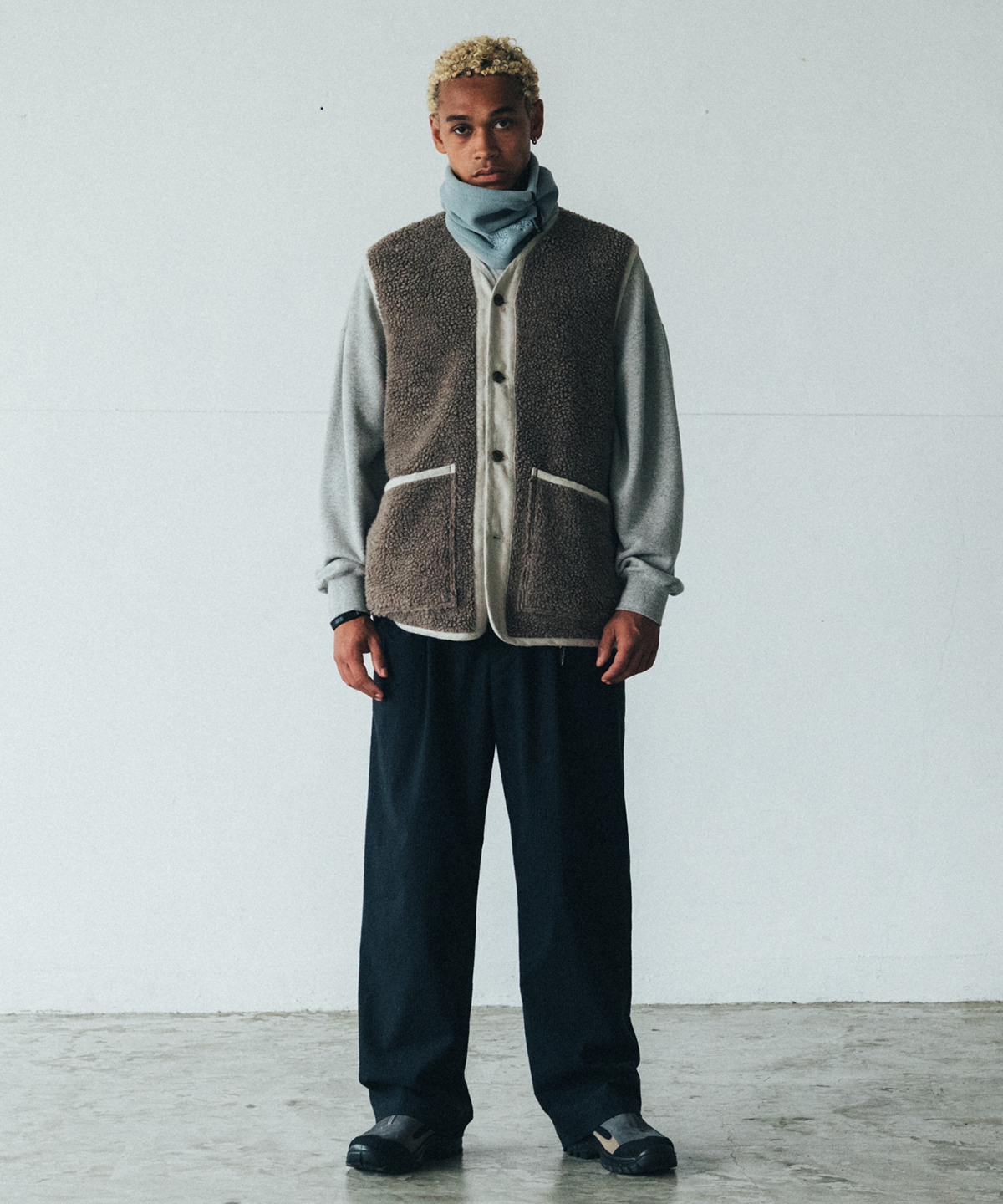 ウールコットン パイルベスト｜nest Robe / CONFECT ONLINE SHOP