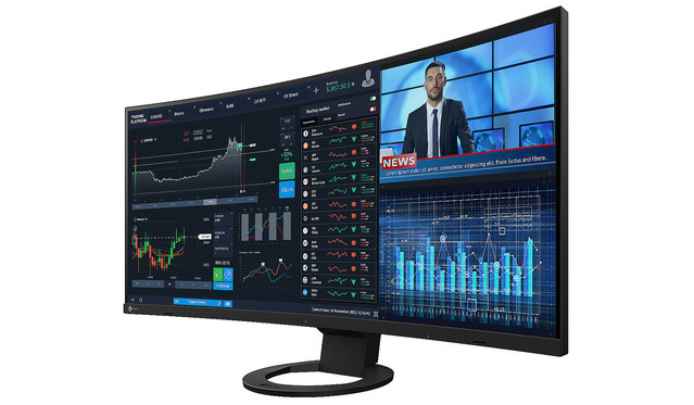 EIZO初の曲面ウルトラワイドモニタ、FlexScan EV3895発表。有線LANも