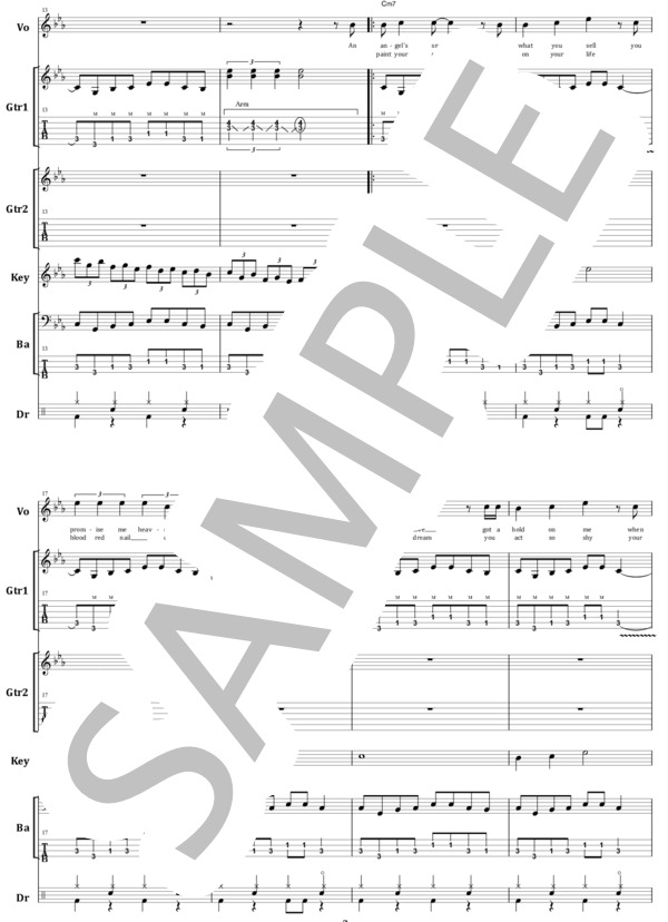 楽譜】ボン・ジョヴィ / 禁じられた愛 バンド・スコア from68 / BON