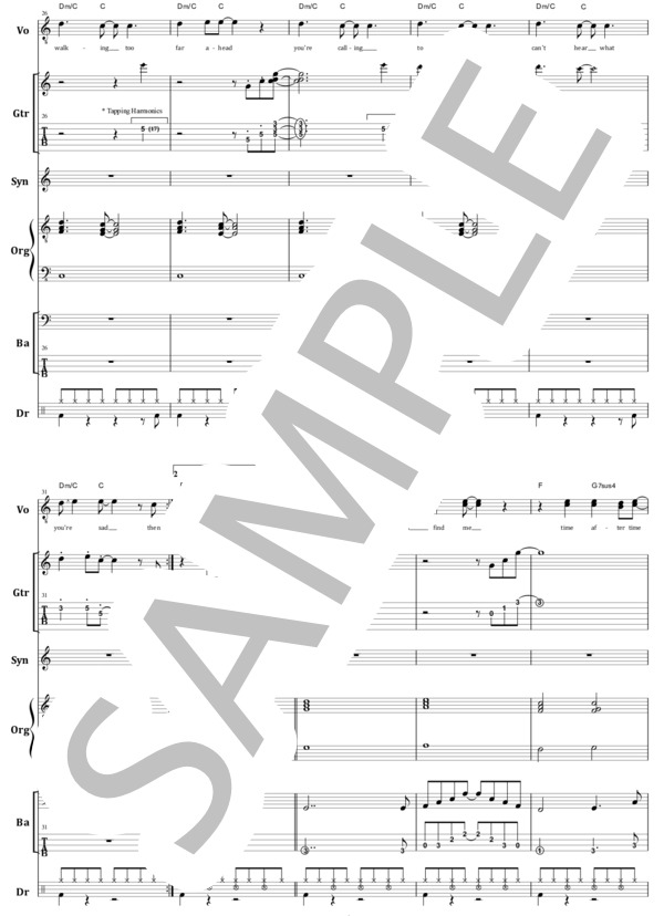 楽譜】シンディ・ローパー / タイム・アフター・タイム バンド・スコア