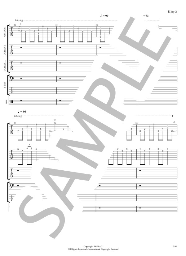 楽譜】紅 / X JAPAN (バンドスコア / 中級) - Piascore 楽譜ストア