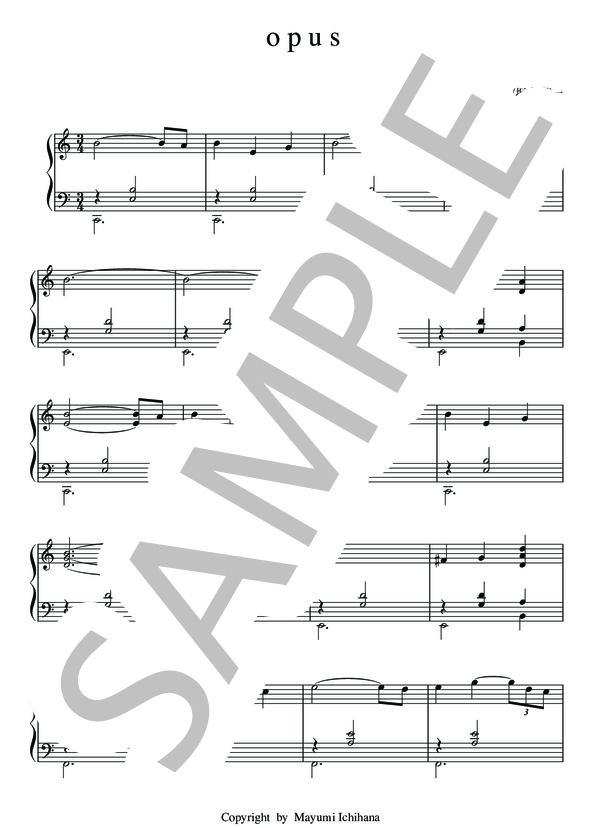 楽譜】opus 坂本龍一 ピアノソロ用楽譜 / 坂本 龍一 (ピアノソロ