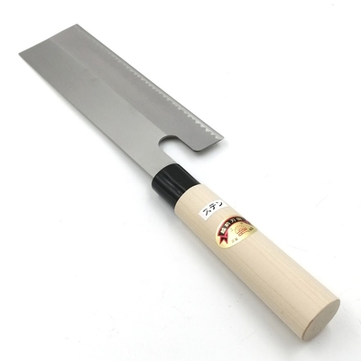 江戸菊水 ステンレス鋼 麺・餅切庖丁 両刃 210mm 当て木付 | 澤数馬