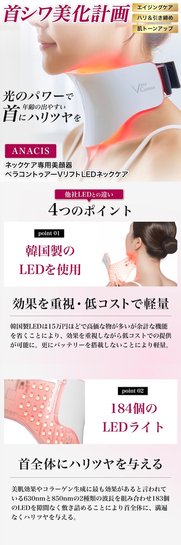 楽天市場】【首専用美顔器】 首のシワ 首のたるみ VリフトLED