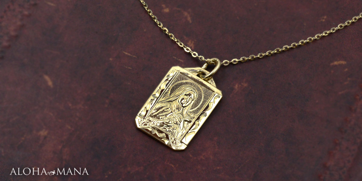 ハワイアンジュエリー ペンダント メダイ K14 ゴールド レディース 14k