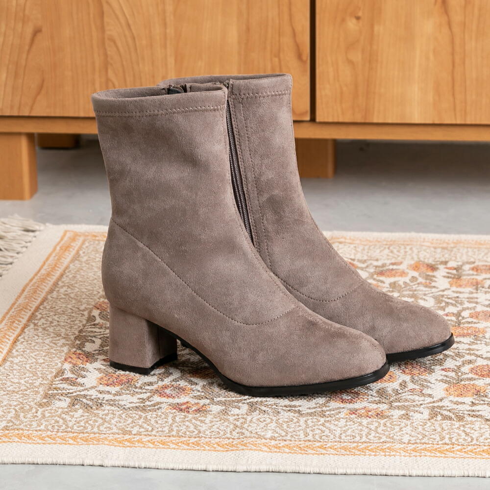 楽天市場】美脚魅せ スエード ショートブーツ ショートブーツ ブーティ