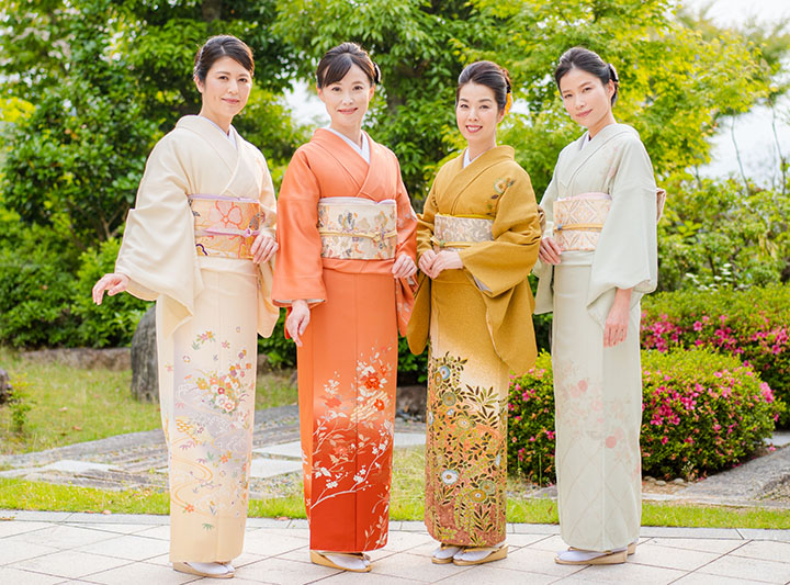 楽天市場】【レンタル】高級正絹 着物 訪問着 フルセット 白藤色