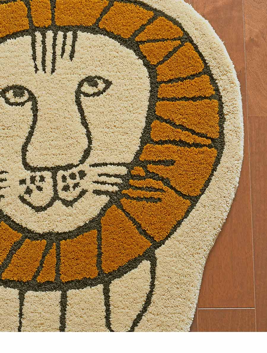 楽天市場】玄関マット ライオン ダイカット QB1120-65 80×70 cm 洗える