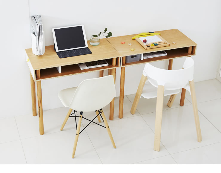 楽天市場】ideaco (イデアコ) コンパクトでスリムなデスクPLYWOOD