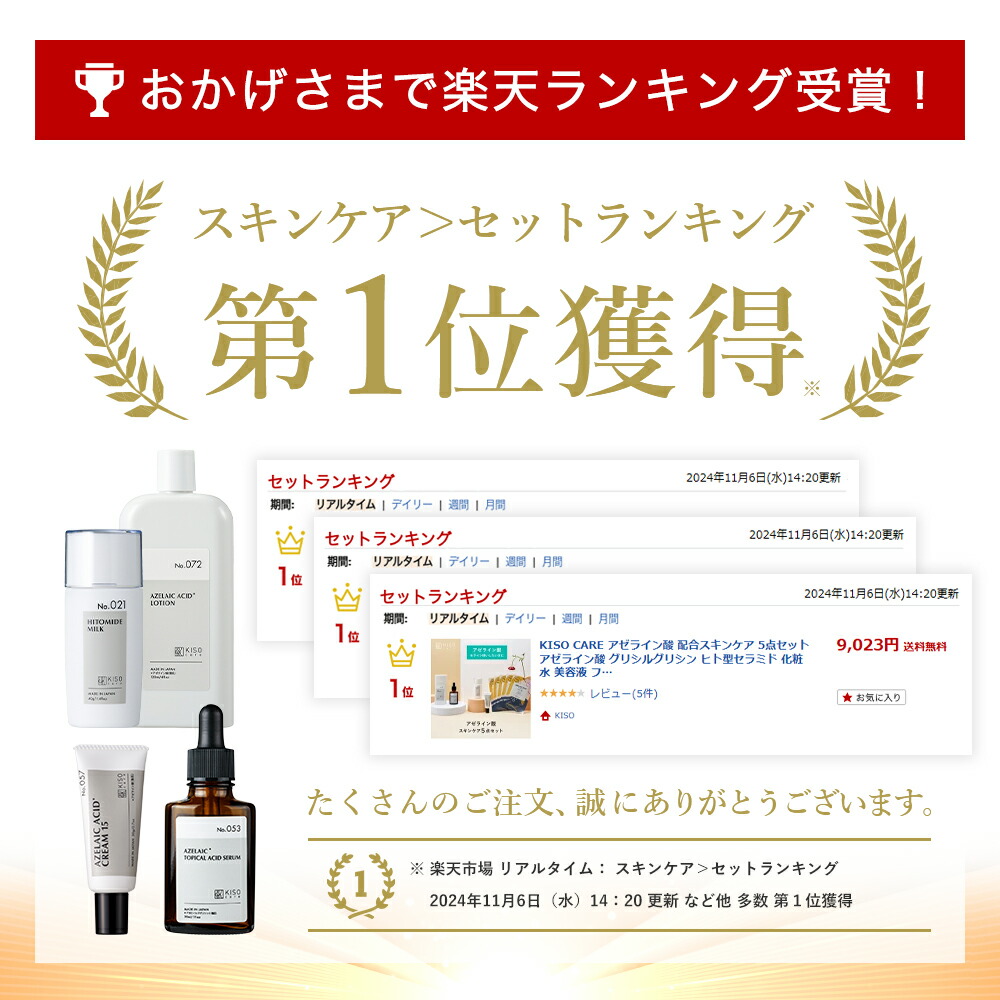 アゼライン酸配合スキンケア 5点セット｜KISOCARE公式