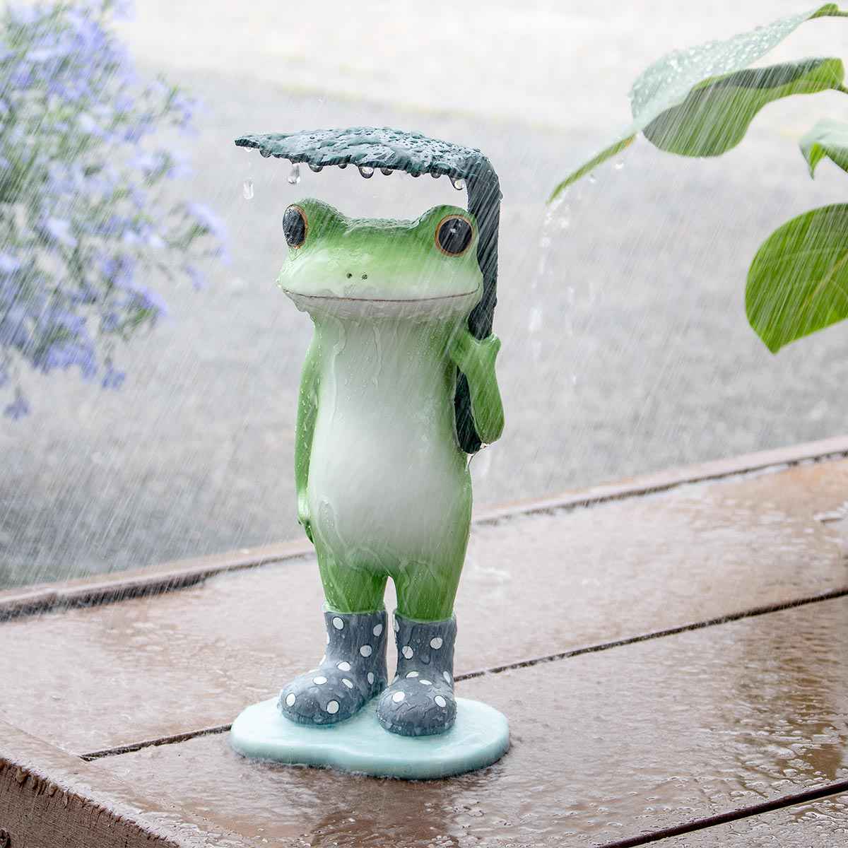 楽天市場】ガーデン オーナメント 葉っぱ傘カエル Copeau （ コポー