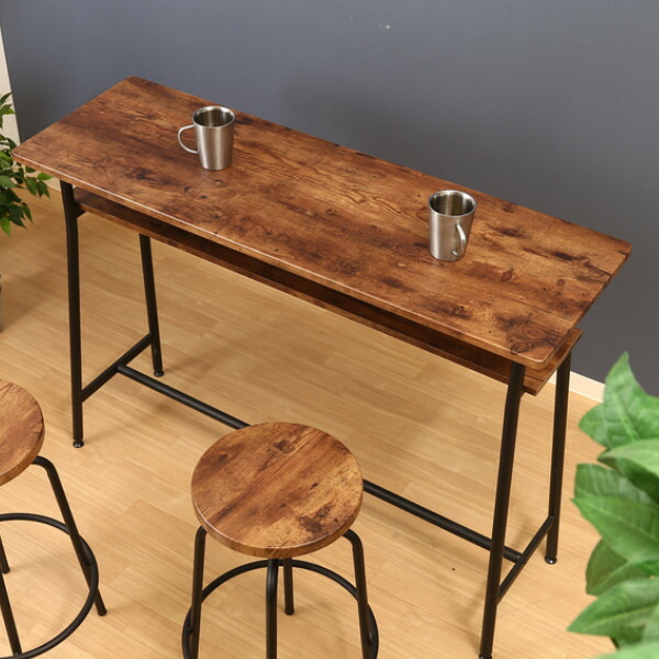 楽天市場】カウンターテーブル 幅120cm キッチンテーブル スチール脚