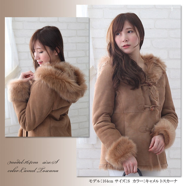 楽天市場】【送料無料】 ムートン コート レディース ダッフルコート