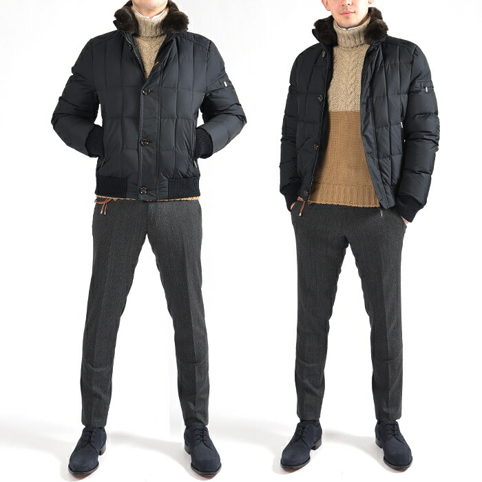 MOORER SOLERI-KM ショート丈が軽快な大人のダウンブルゾン