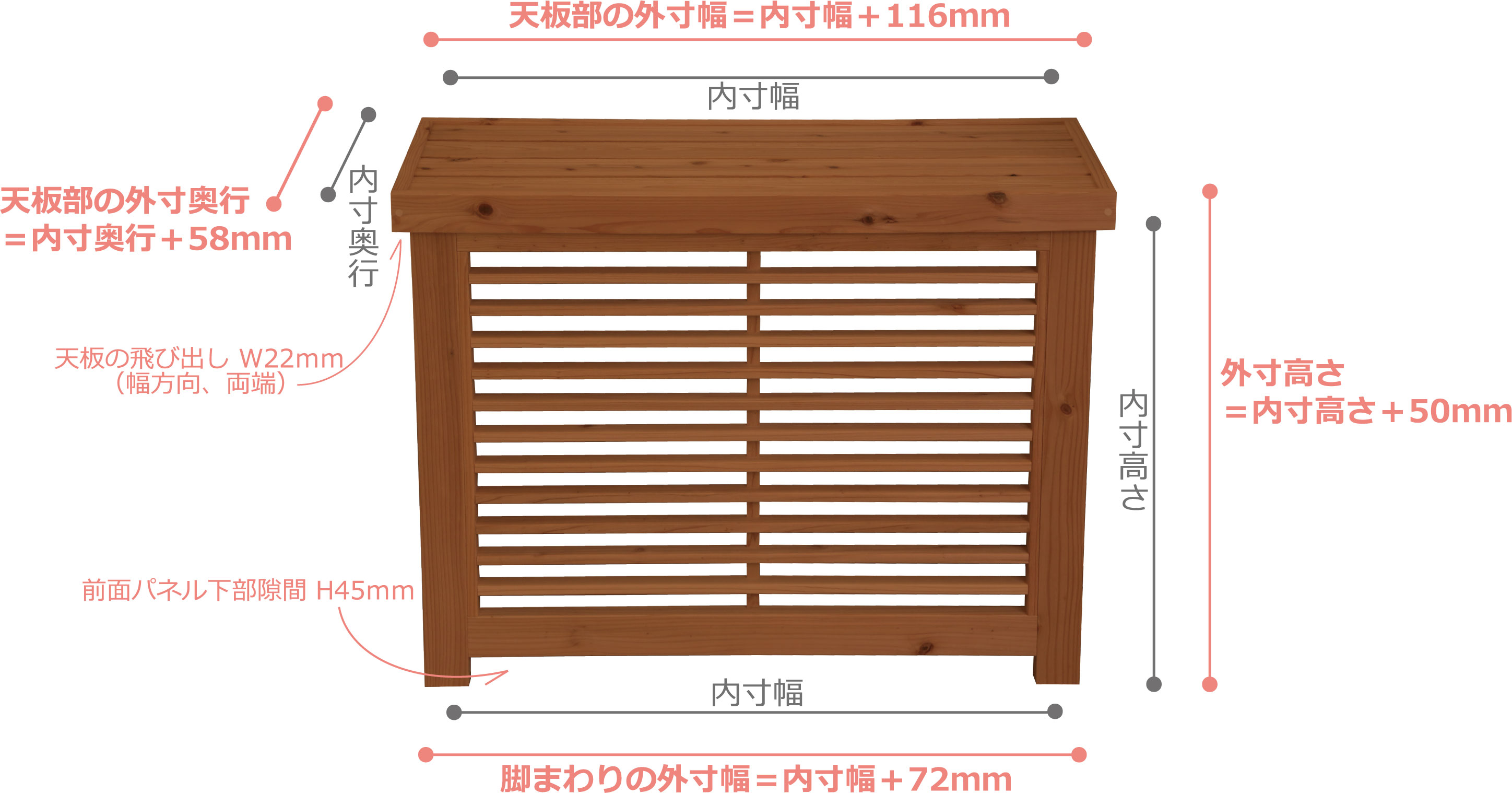WOODPRO本店】室外機カバー(商品)