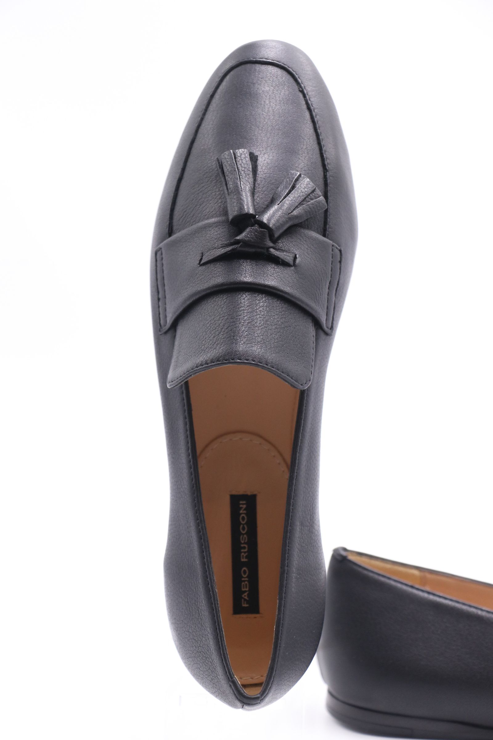 FABIO RUSCONI - FA3447 サケット製法 レザー タッセル スリッポン