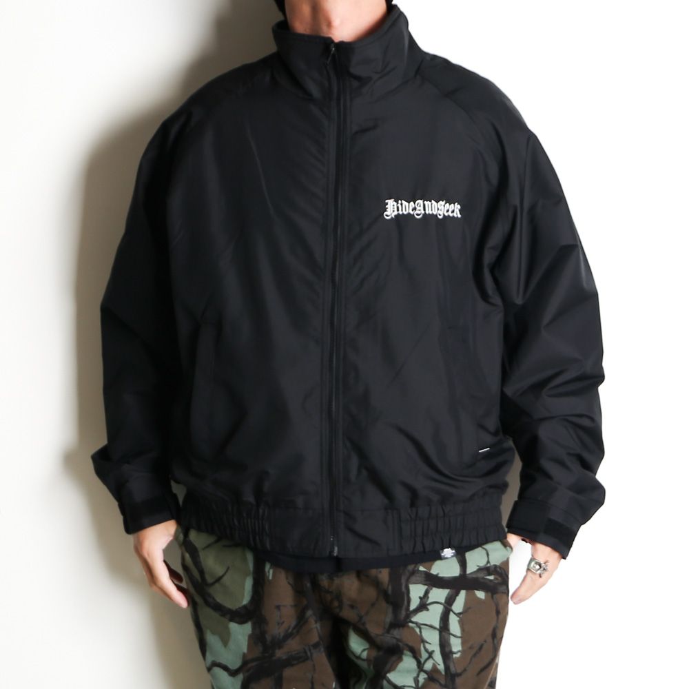 HideandSeek - Nylon Zip Jacket(24aw) - BLK × WHT / ナイロン ジップ
