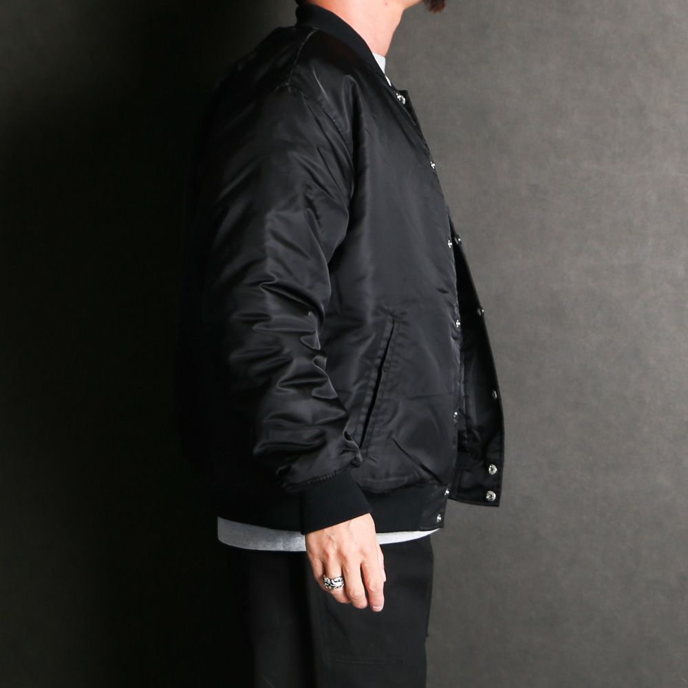 HideandSeek - Nylon Varsity Jacket(24aw) - BLK / ナイロン バー