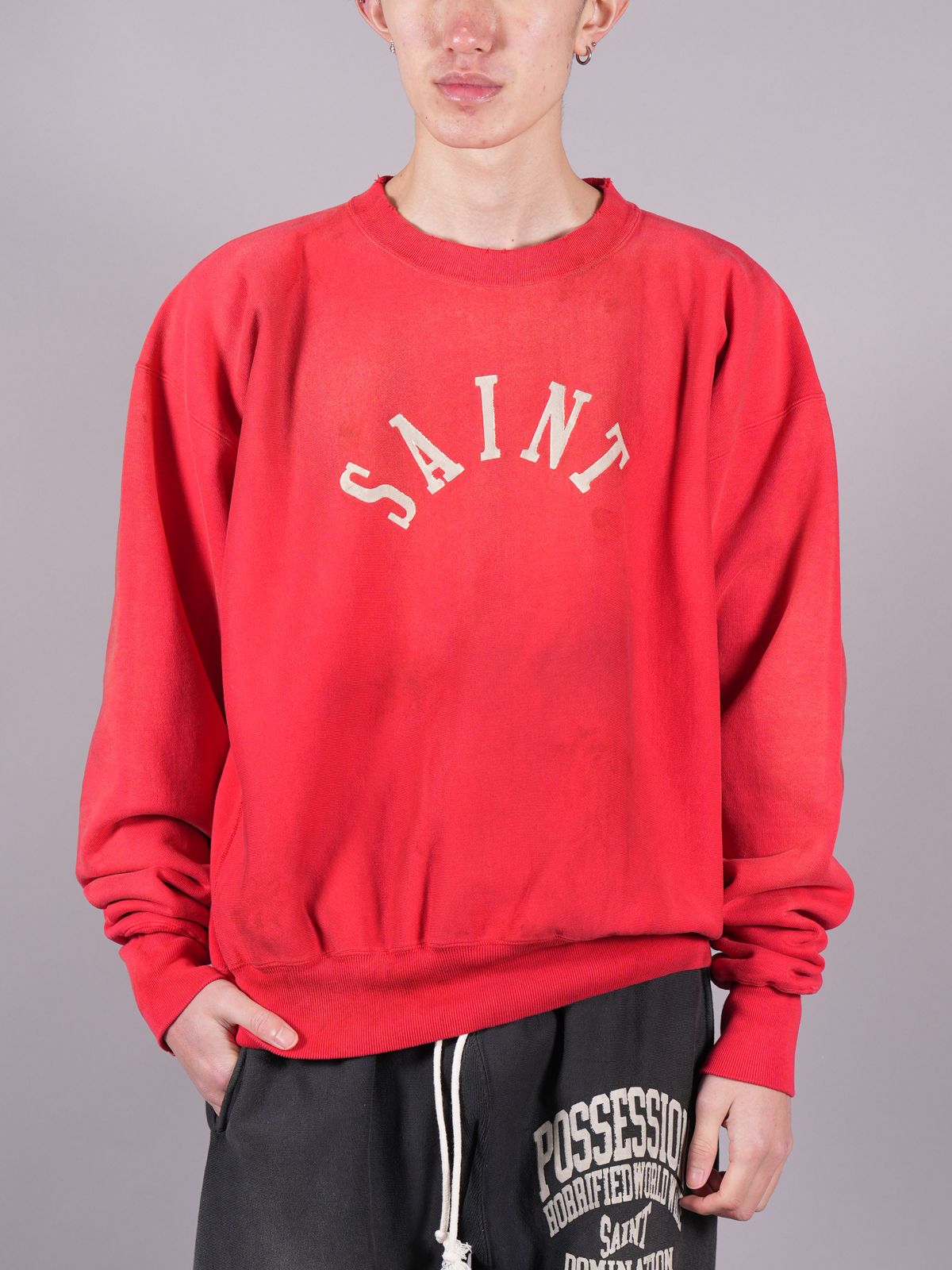 SAINT M×××××× - 【ラスト1点】 SM-A22-0000-020 / CRW SWT / FAITH