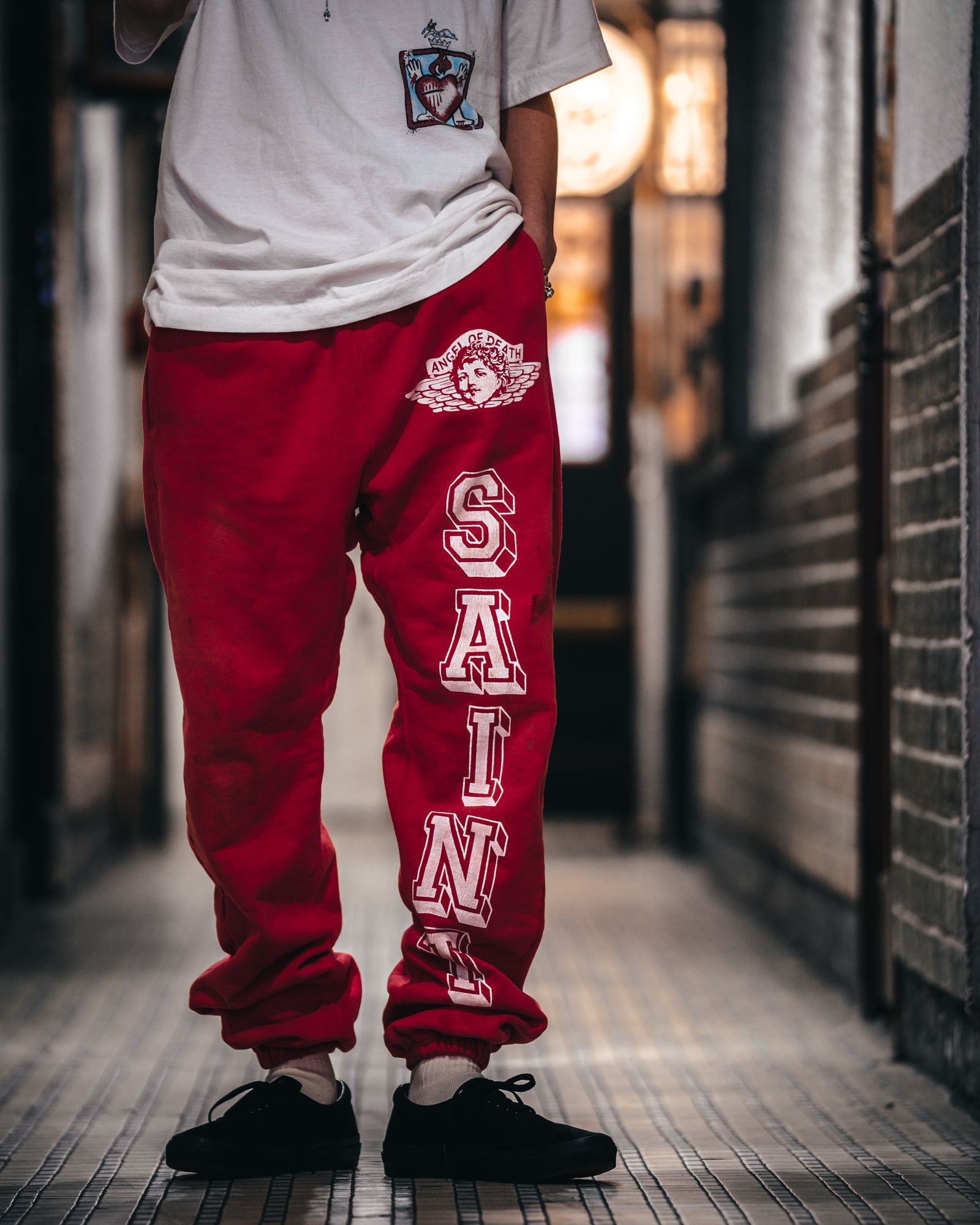 SAINT M×××××× - ラスト1点 / SM-S22-0000-052 / SWEAT PANTS / ANGEL