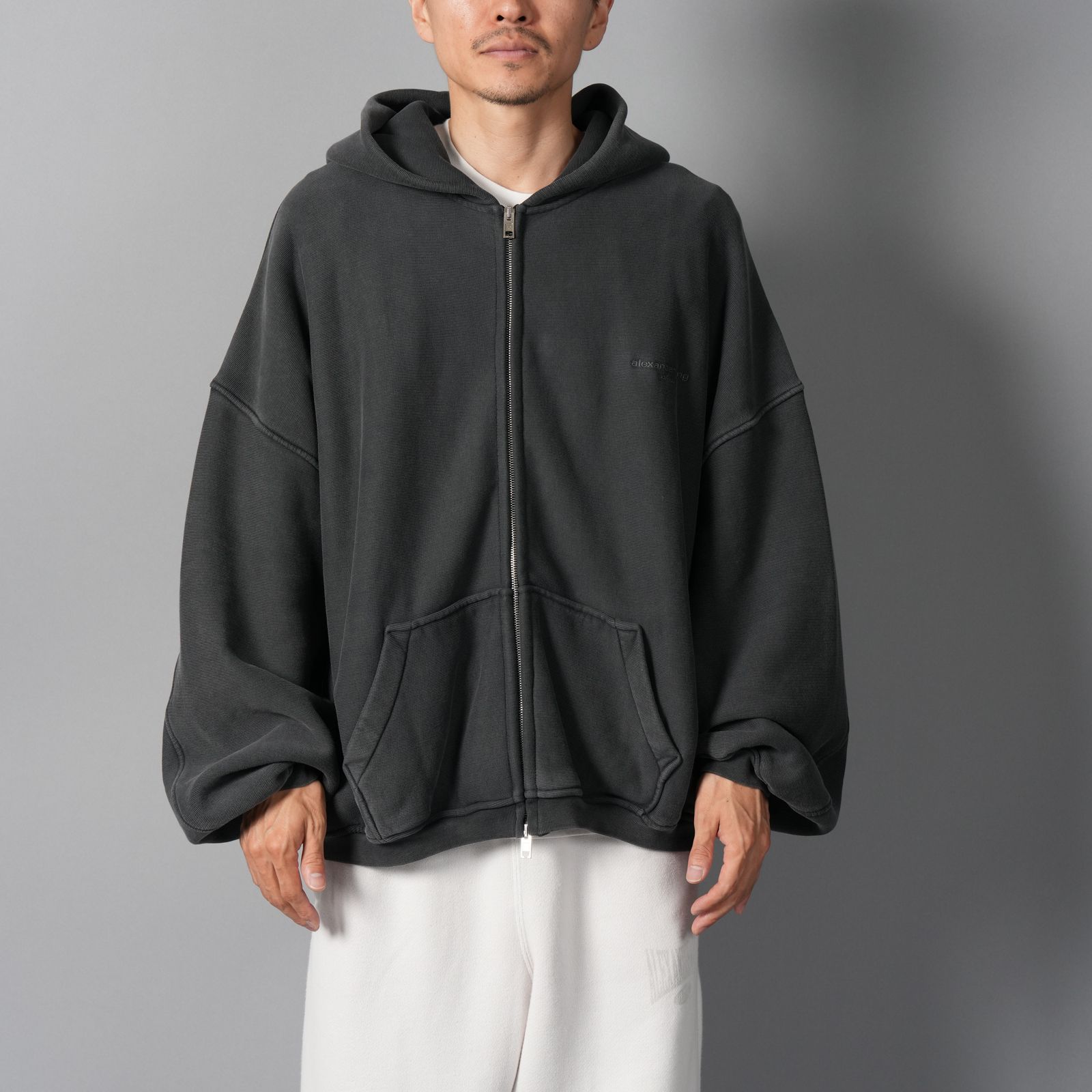 alexander wang - 【ラスト1点】ZIP UP HOODIE W / GRAPHIC LOGO