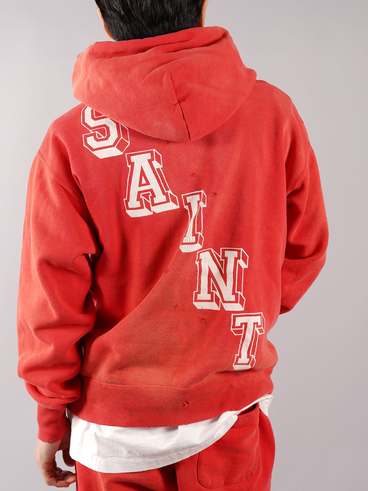 SAINT M×××××× - ラスト1点 / SM-S22-0000-042 / HOODIE / ANGEL / RED