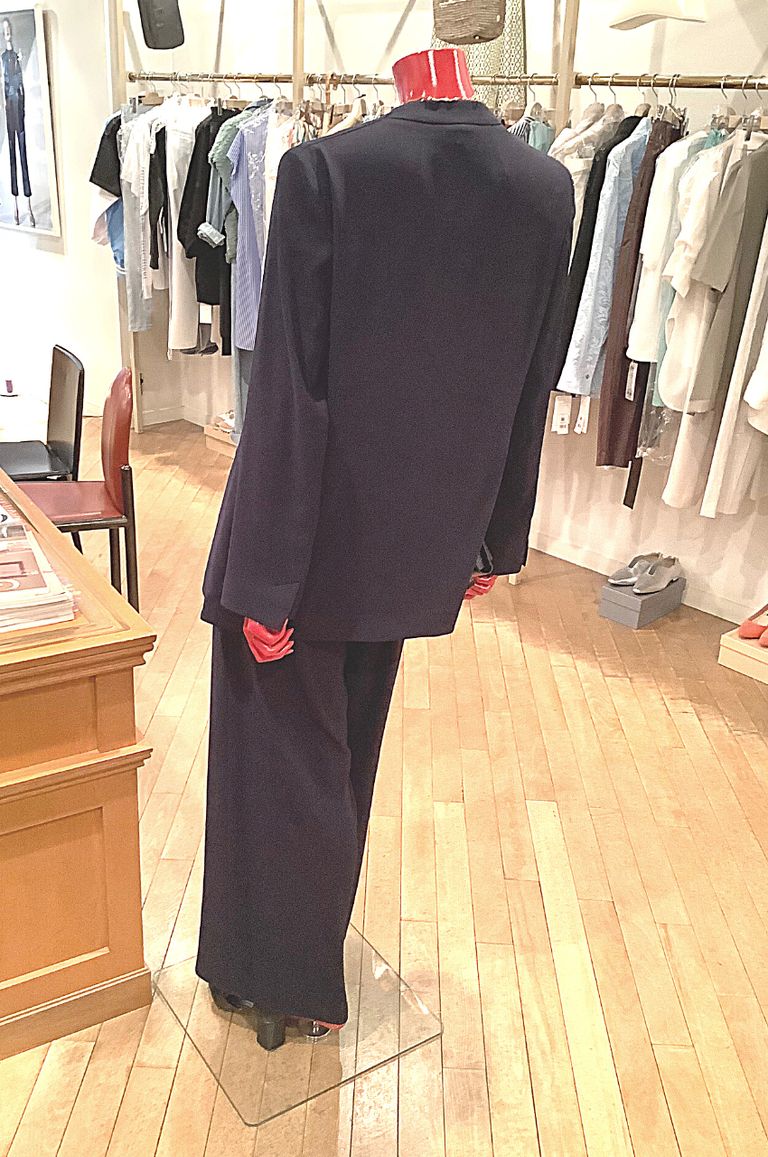 Theory - ノーカラージャケット / 1つボタン / 着丈長め