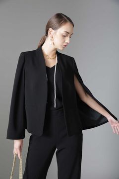 PINKY&DIANNE - ケープジャケット（ホワイト）トリアセテート素材