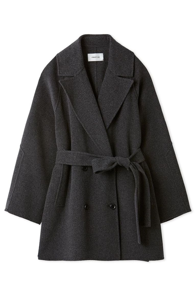 FRAY I.D - ウールリバーミドルコート (DGRY) 羊毛 / 軽量 / スコッチ