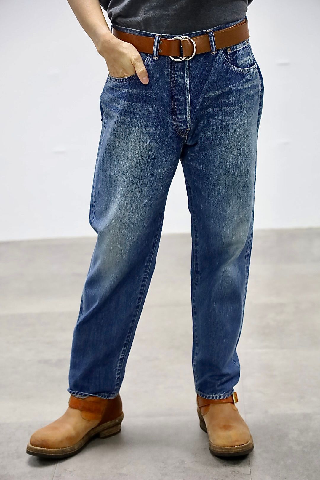A.PRESSE - アプレッセ 2025 STYLE2 Washed Denim Pants E(AP-4004