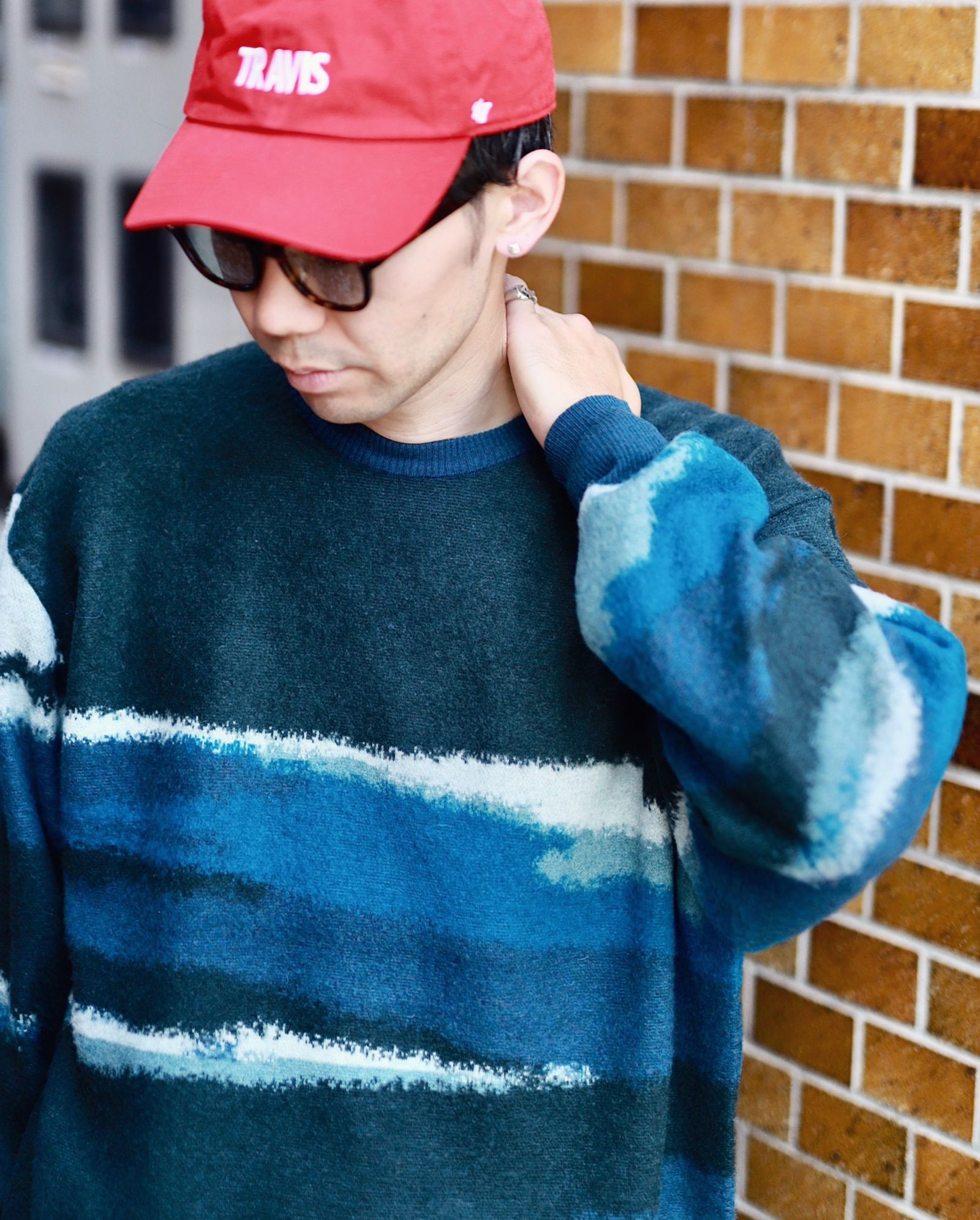 Graphpaper 23AW Jacquard Crew Neck Knit