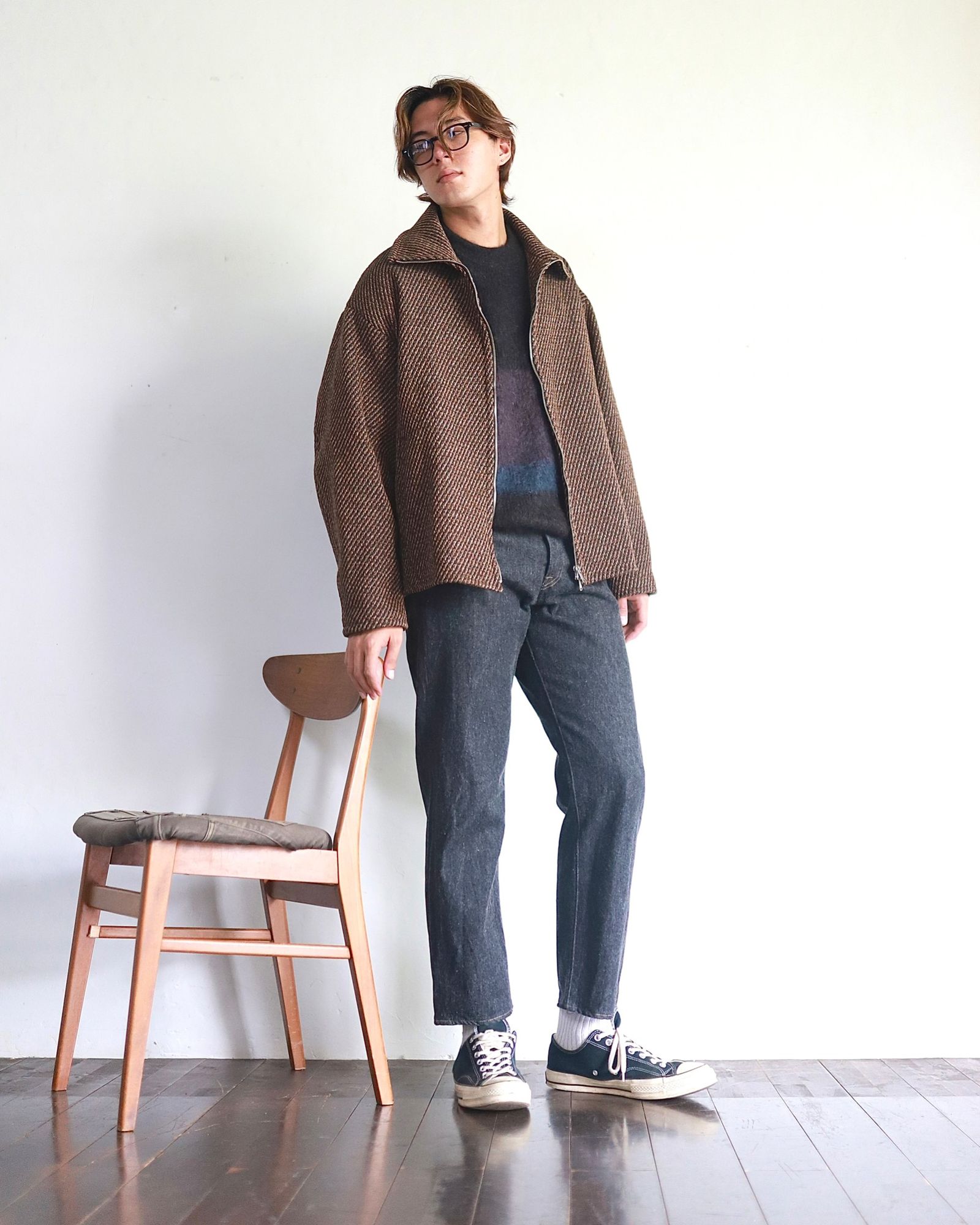 YOKE 23AW FRONT ZIP STAND COLLAR BLOUSON