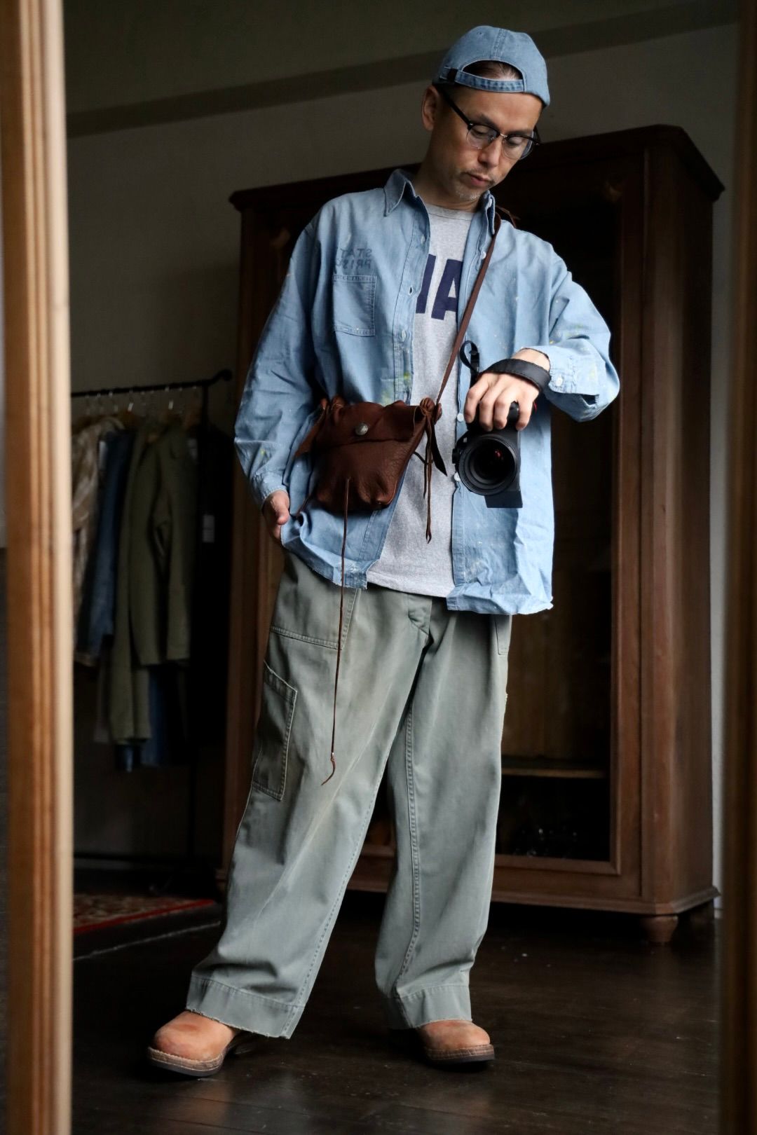 BOWWOW - BOW WOW バウワウ シャツ STATE PRISON CHAMBRAY SHIRTS