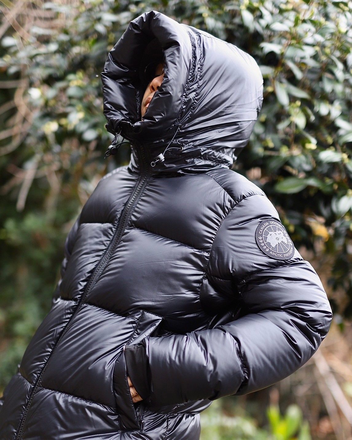 CANADA GOOSE カナダグース Crofton Puffer Black Labelスタイル