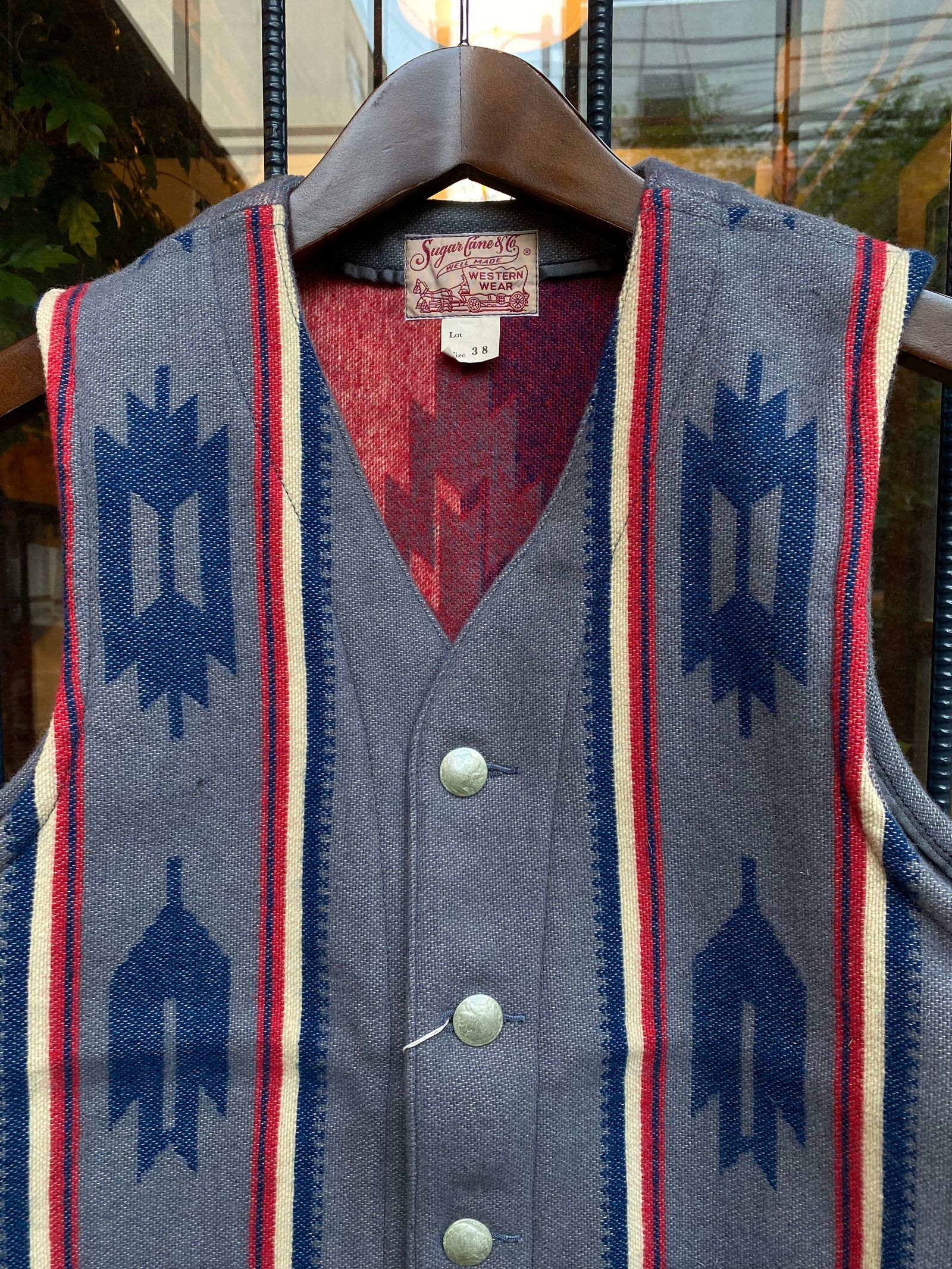 SUGAR CANE - NATIVE AMERICAN WOOL BLANKET VEST / ブランケット