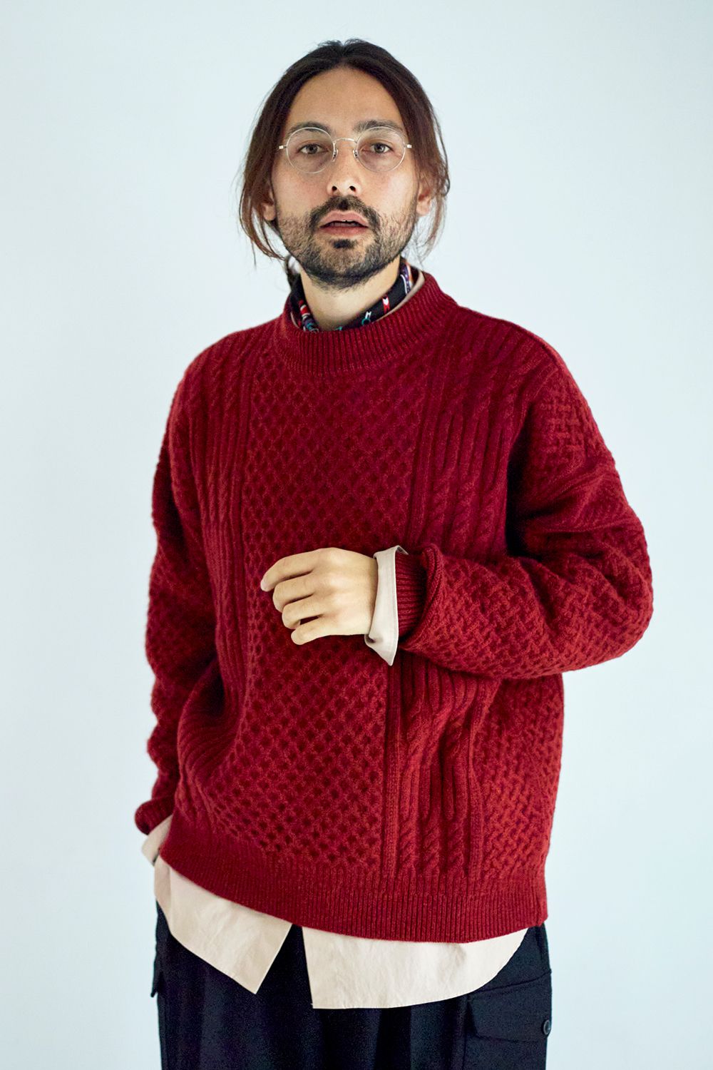 YASHIKI - 【ラスト1点】【22AW】Tokei Knit(BLUE) | Salty