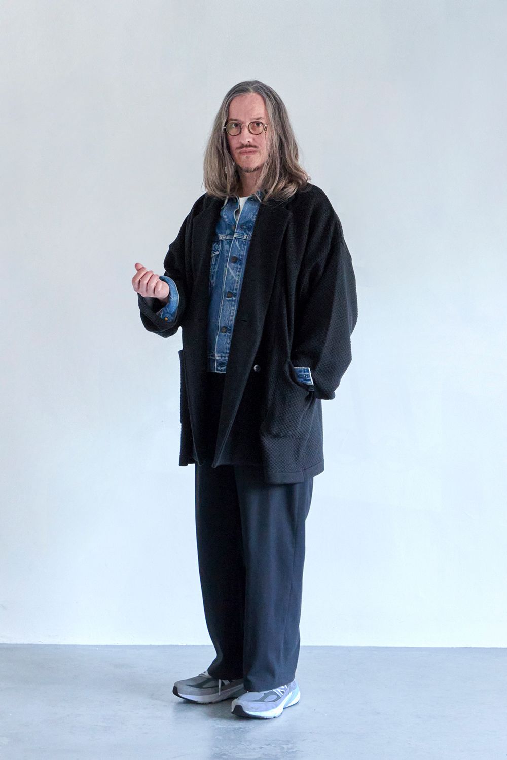 YASHIKI - Arare Double Knit Coat(BLACK) | Salty