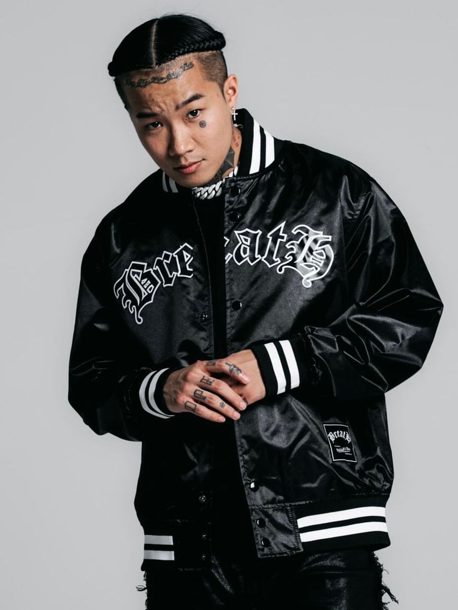 BREATH - 【× MITCHELL & NESS】 サテン ジャケット スタジャン