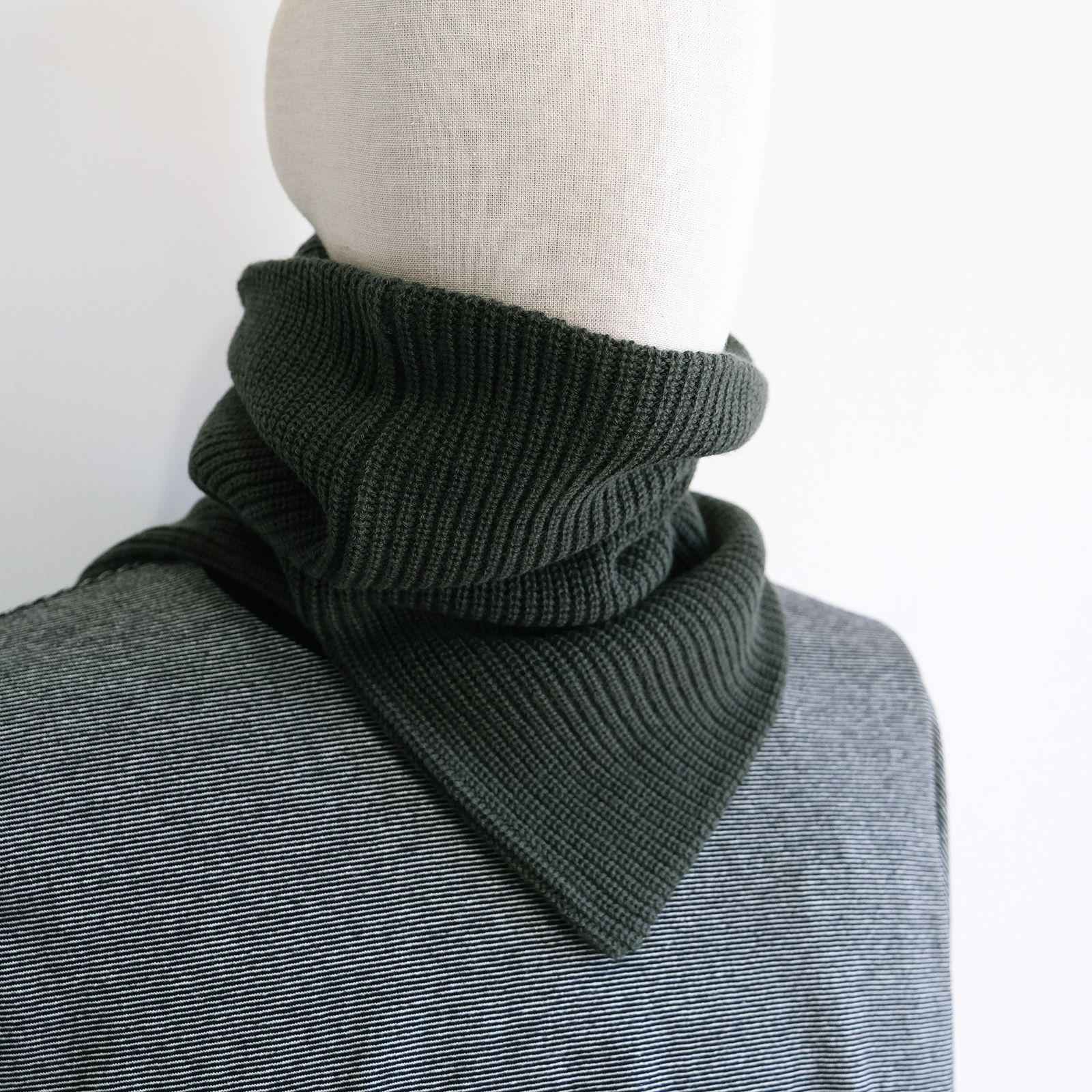 Graphpaper - Mercerized Fine Wool Snood -スヌード-（Green