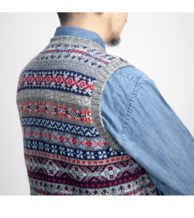 JAMIESON'S ジャミーソンズ フェアアイル クルーネックニットベスト メンズ