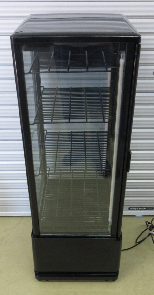 2022年 Hijiru 4面ガラス冷蔵ショーケース HJR-KR100BK W445×D400