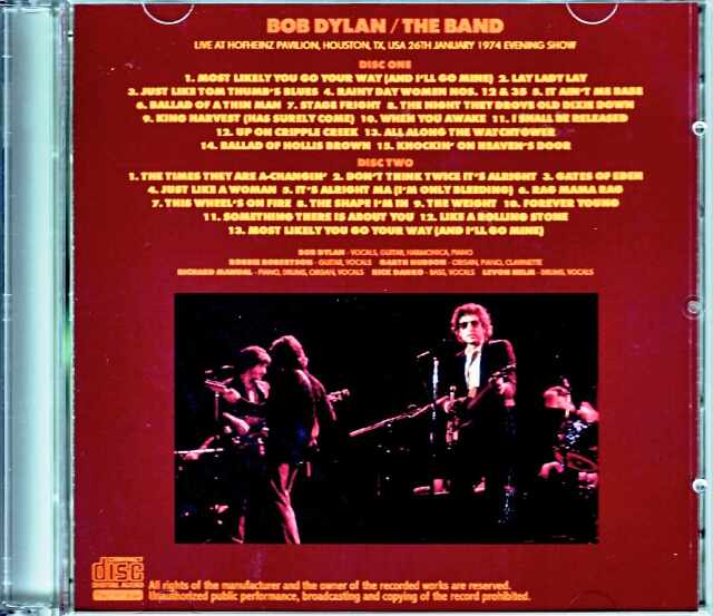 Bob Dylan,The Band ボブ・ディラン ザ・バンド/TX,USA 1974 Evening Show