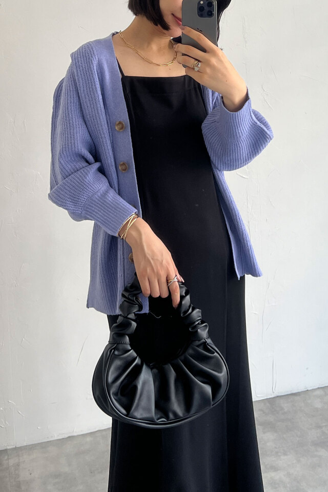 モヘアライクオーバーサイズカラーカーディガン