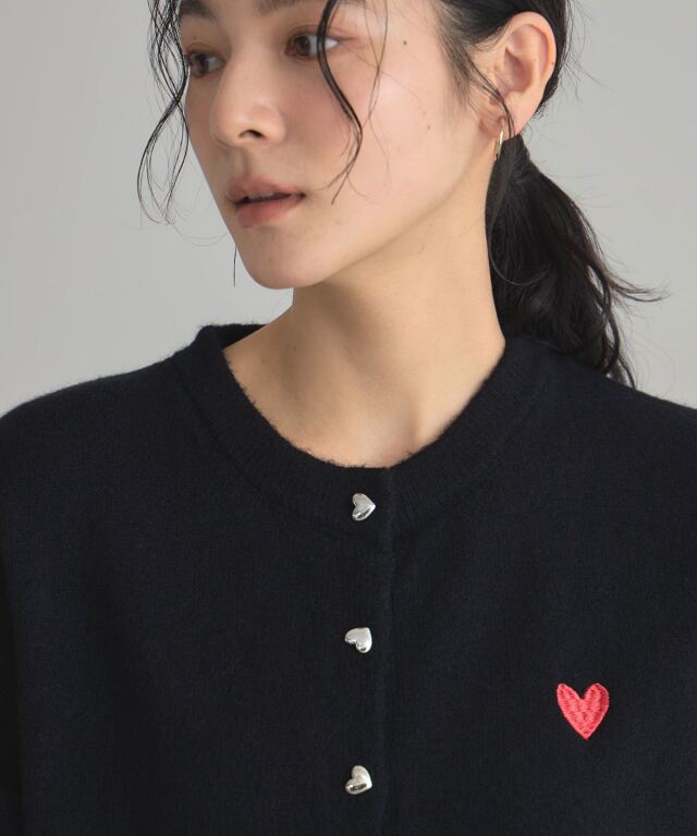 オフィシャルサイト限定】ハート刺繍カーディガン