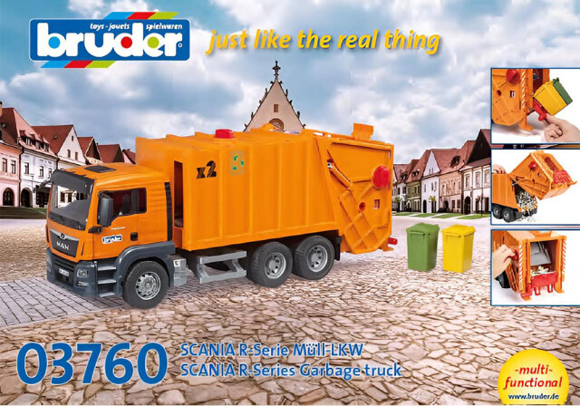 bruderブルーダー MAN TGS ごみ収集車 オレンジ