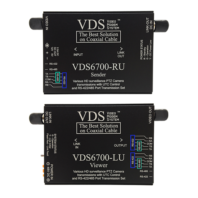 VDS-6200 | AHD2.0対応ワンケーブル用送受信機セット | 防犯カメラ