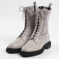 OUTLET】BARCLAY（バークレー）外ジップショートブーツ ライトグレー